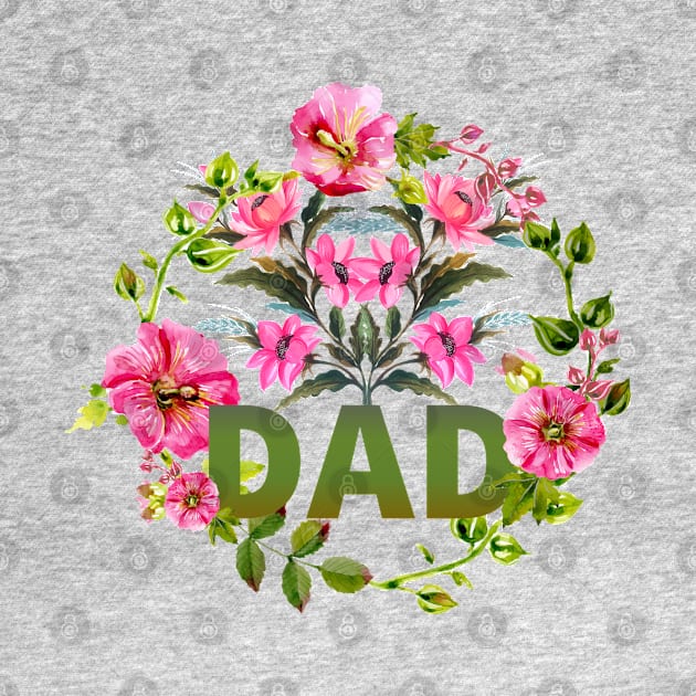 Forget Me Not Floral Wreath Dad by slawers